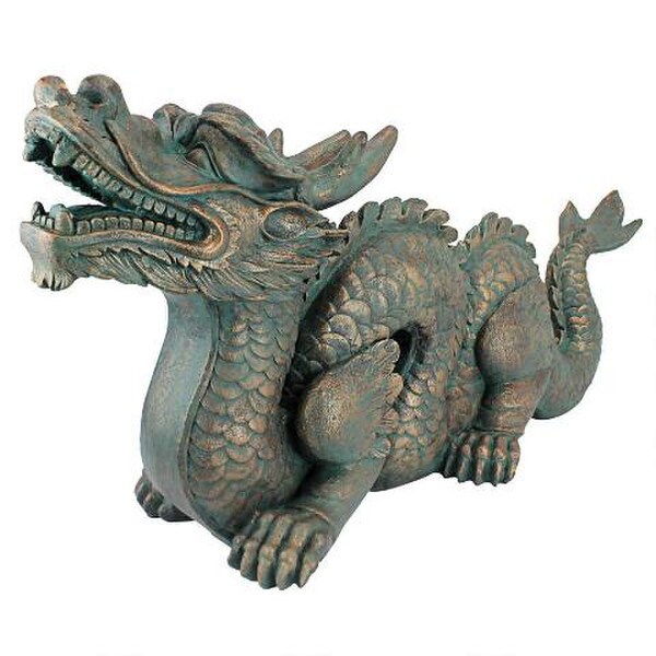 Asian Dragon of the Great Wall Statue Decorative Chinese Far East